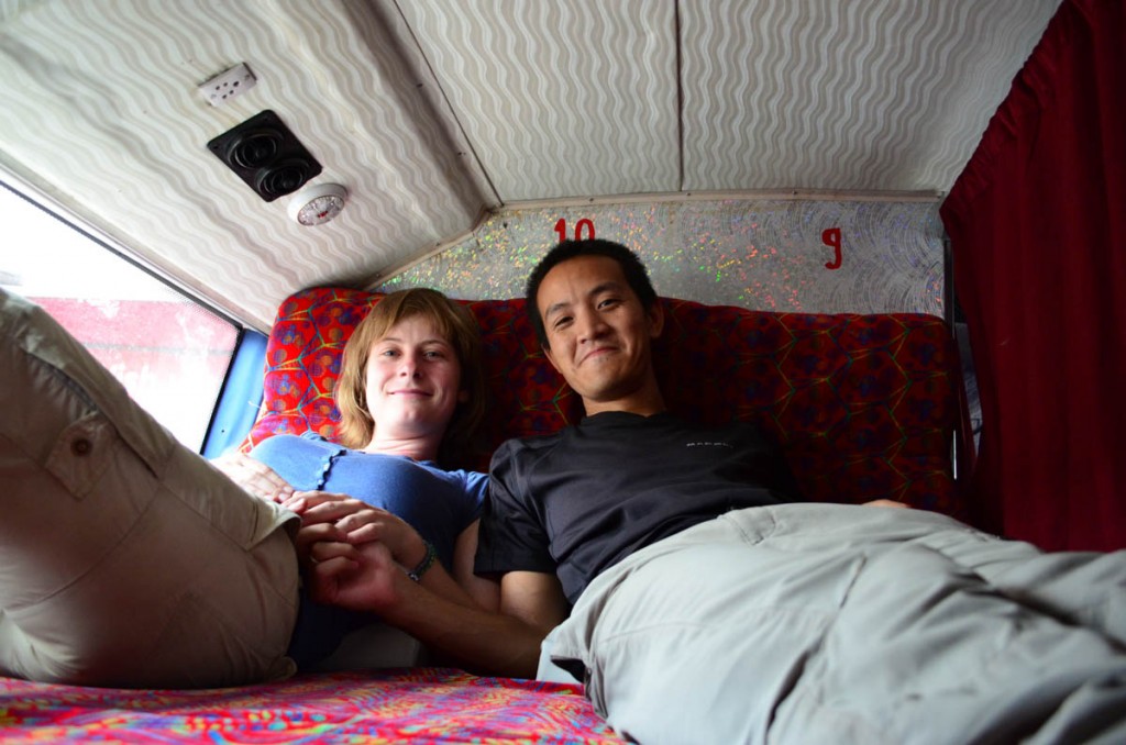 By the way: Indian night buses were not that bad at all! We had a real double bed and enough space to stretch our legs...